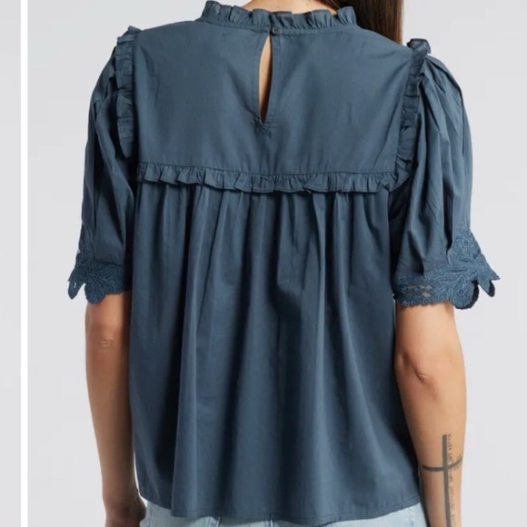 Cleobella Nicky Smocked Ruffle Organic
Cotton Top $168 Size S - Picture 6 of 6